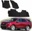 chevrolet chevy equinox 2018-2019 all weather rubber slush floor mats liners set - front and rear seat carpet protector accessories by enrand logo