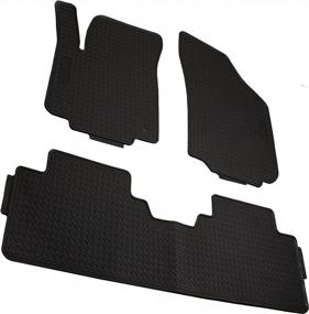 img 3 attached to Chevrolet Chevy Equinox 2018-2019 All Weather Rubber Slush Floor Mats Liners Set - Front And Rear Seat Carpet Protector Accessories By EnRand