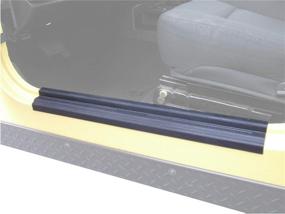 img 3 attached to Premium Black Door Sill Entry Guard Scuff Plate for Jeep TJ Wrangler 1997-2006 by Hooke Road