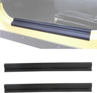 premium black door sill entry guard scuff plate for jeep tj wrangler 1997-2006 by hooke road logo