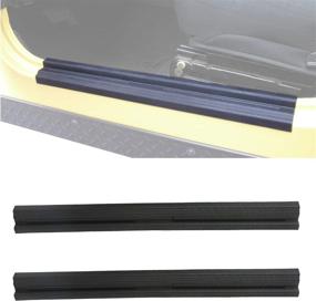 img 4 attached to Premium Black Door Sill Entry Guard Scuff Plate for Jeep TJ Wrangler 1997-2006 by Hooke Road