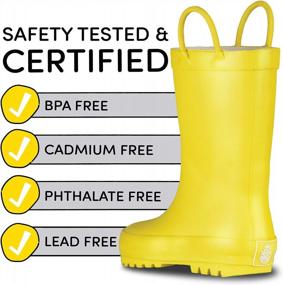 img 2 attached to Premium Natural Rubber Rain Boots With Matte Finish For Toddlers And Kids By Lone Cone Elementary Collection