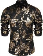 🌸 coofandy men's stylish luxury flower print clothing logo