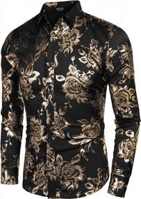 img 2 attached to 🌸 COOFANDY Men's Stylish Luxury Flower Print Clothing