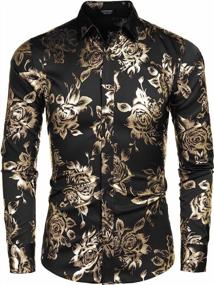 img 3 attached to 🌸 COOFANDY Men's Stylish Luxury Flower Print Clothing