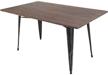 rustic living room table with black metal legs by merax – perfect for home kitchen décor logo