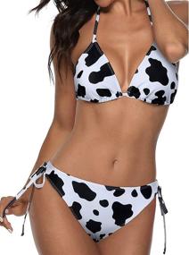 img 1 attached to Tempt Me Halter Triangle Bathing Women's Clothing : Swimsuits & Cover Ups
