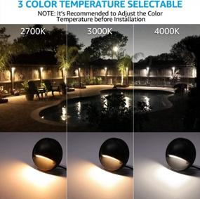 img 3 attached to LEONLITE 12-Pack LED Deck Lights: 180LM Ultra Bright Outdoor Lighting, 3CCT Selectable 2700K/3000K/4000K, UL Listed Cord For 12V-36V AC/DC Fence Step Stair Railing