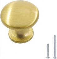 upgrade your kitchen and bathroom cabinets with 12 pack lontan brushed brass cabinet knobs - ls6050gd modern round drawer hardware for stylish dresser drawers logo