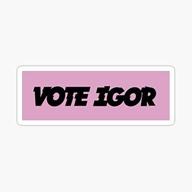 наклейка pink vote igor graphic логотип