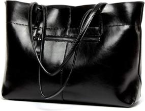 img 4 attached to Covelin Handbag Genuine Leather Shoulder Women's Handbags & Wallets ~ Totes