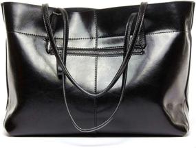 img 3 attached to Covelin Handbag Genuine Leather Shoulder Women's Handbags & Wallets ~ Totes