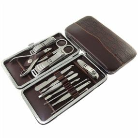 img 3 attached to KINGMAS 19-Piece Stainless Steel Manicure Pedicure Set With Nail Clippers, Blackhead Remover, Pimple And Acne Removal Tools And Travel Case - Complete Grooming Kit