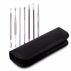 img 2 attached to KINGMAS 19-Piece Stainless Steel Manicure Pedicure Set With Nail Clippers, Blackhead Remover, Pimple And Acne Removal Tools And Travel Case - Complete Grooming Kit