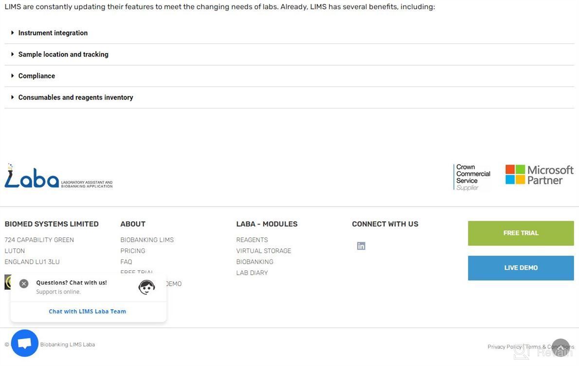 img 1 attached to Biobanking LIMS review by Andrew Griggs