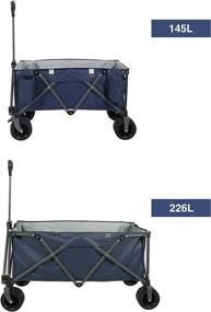 img 2 attached to REDCAMP Extra Large Collapsible Beach Wagon Cart 226L, Heavy Duty With Big Wheels For Sand, Folding Utility Wagon Cart For Camping, Shopping, Outdoor Sport