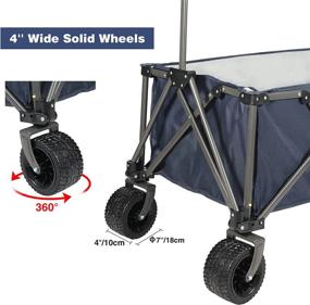 img 1 attached to REDCAMP Extra Large Collapsible Beach Wagon Cart 226L, Heavy Duty With Big Wheels For Sand, Folding Utility Wagon Cart For Camping, Shopping, Outdoor Sport