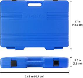 img 1 attached to 🔧 NEIKO 02472A 76 Piece Ratchet & Socket Set with Quick Release 7" Ratchet and Breaker Bar - Standard & Deep SAE and Metric Sizes - Cr-V Steel Construction