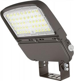 img 4 attached to 150W LED Parking Lot Light, 19500LM [700W HID/HPS Equiv.] 5000K Daylight Street Light With Dusk To Dawn Photocell, Ip65 Shoebox Light With Trunnion Mount, 100-277V, Dimmable, ETL Listed, Power Tunable