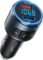 🚗 octeso upgraded v5.0 fm transmitter for car: enhanced music player with hands-free calls, siri google assistant, and qc3.0 technology logo