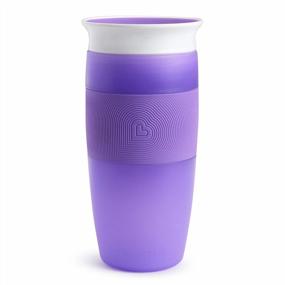 img 4 attached to Miracle 360 Sippy Cup By Munchkin, 14Oz Purple Cup For Toddlers, Pack Of 1