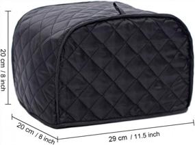img 3 attached to Black 2-Slice Toaster Cover - Keep Your Kitchen Clean And Tidy With This Small Appliance Cover (11.5" W X 8" D X 8" H) - Protect From Dust, Fingerprint And More!
