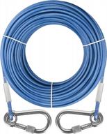 xiaz tie out cable for dogs - heavy duty lead line for large dogs up to 250lbs, available in various lengths 10-120ft for outdoor activities in yard, camping and park (blue, 250lbs 70ft) logo