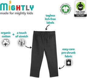 img 1 attached to 👖 Mightly Kids Clothing Girls' Cropped Leggings - Stylish Legwear at Leggings