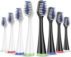 img 4 attached to AquaSonic Toothbrush Replacement Brush Set - Pack of 8