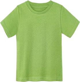 img 3 attached to COSLAND Youth Heavyweight Cotton Yellow Boys' Clothing for Tops, Tees & Shirts
