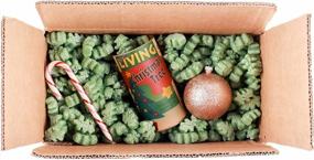 img 1 attached to Биоразлагаемая упаковка FunPak для арахиса на растительной основе 1,5 кубических футов в компостируемом мешке (зеленые рождественские елки)