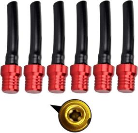 img 4 attached to 🏍️ 6pcs Red ATV Gas Cap Vent Tube With Valve Ball - Universal Motorcycle Dirt Bike Vent Breather Hose Tube for CRF YZF EXC Pit Quad Bike Atv