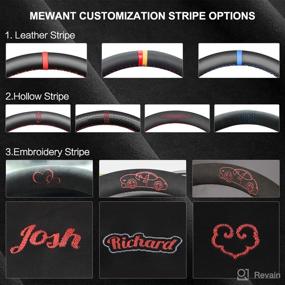 img 1 attached to Enhance your Honda Civic 8 (2006-2011) with 🔥 MEWANT's Custom Artificial Leather Hand Sewing Auto Steering Wheel Cover