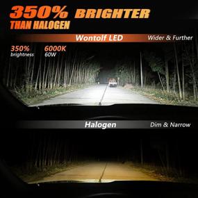img 3 attached to 9005 HB3 LED Headlight Bulbs: 350% Brighter, 60W 11000 Lumens - Wontolf CSP Chips Conversion Kit For Adjustable Beam Halogen Replacement