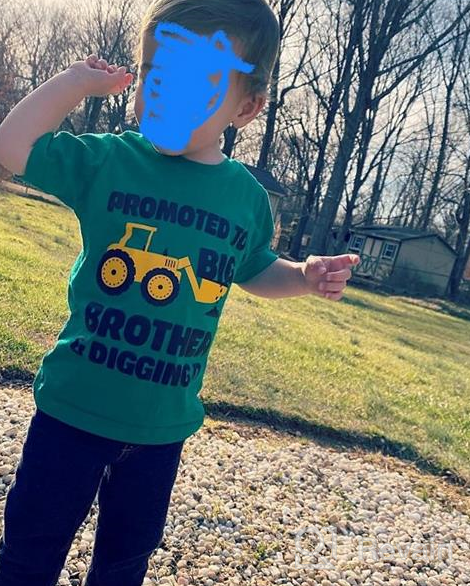 img 1 attached to 🚜 Tractor Boys Promoted to Big Brother and Digging It: Toddler Kids T-Shirt - Fun & Cute Design! review by Saumeen Shamoon