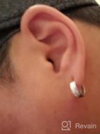 img 1 attached to Sterling Silver Hypoallergenic Girls' Jewelry: Cartilage Sleeper Earrings review by Melanie Lee