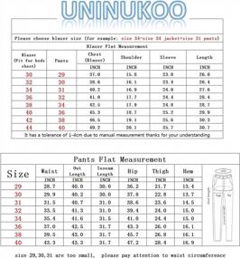 img 3 attached to Look Sharp At Your Next Event With UNINUKOO'S Slim Fit 1-Button Solid Color Tux Suit For Men