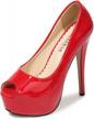 women's peep toe platform high heels sexy dress pumps for prom ochenta logo