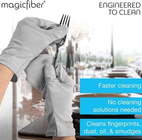 img 3 attached to 🧤 Microfiber Cleaning Gloves Mitts - Effortlessly Clean, Polish, Dust Crystal, Wine Glass, Screens, Fingerprints, Tarnish, Silver, Silverware, and Jewelry - MagicFiber