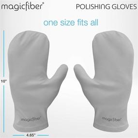 img 1 attached to 🧤 Microfiber Cleaning Gloves Mitts - Effortlessly Clean, Polish, Dust Crystal, Wine Glass, Screens, Fingerprints, Tarnish, Silver, Silverware, and Jewelry - MagicFiber