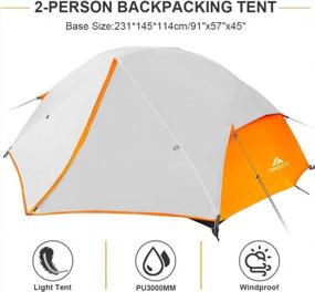 img 3 attached to 🏕️ Waterproof and Windproof Forceatt Tent for 2 and 3 Person, Ideal for 3 to 4 Seasons Camping, Lightweight Aluminum Pole Backpacking Tent with Quick Setup, Perfect for Hiking