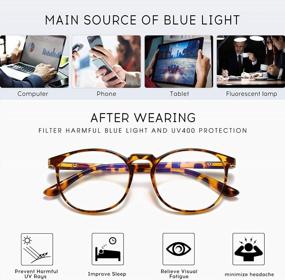 img 2 attached to Защитите свои глаза с помощью очков SUNGAIT Spring Hinge, блокирующих синий свет - цифровые экранные очки с защитой от синего излучения