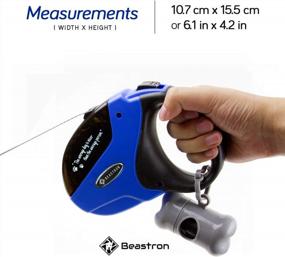 img 2 attached to Extra Long Retractable Dog Leash For Medium To Large Dogs Up To 110Lbs - Tangle-Free Nylon, One Button Lock/Unlock, Including Waste Bag Dispenser - Beastron Heavy Duty Leash In Blue