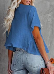 img 1 attached to Stylish Ruffle Hem Crop Top For Women: V Neck, Self Tie Front, Perfect For Summer (Sizes S-XXL)