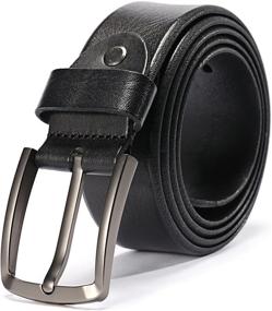 img 4 attached to 👔 Men's Italian Leather Waistline Belt with Anti-Scratch Buckle – Enhance Your Style with Quality Accessories