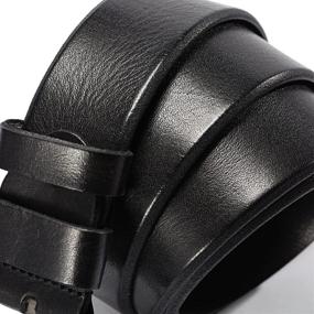 img 1 attached to 👔 Men's Italian Leather Waistline Belt with Anti-Scratch Buckle – Enhance Your Style with Quality Accessories