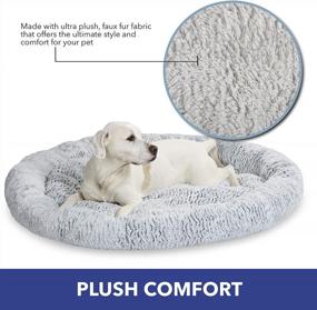 img 3 attached to Experience Superior Pet Comfort With SoHome'S 30" Round Gray Luxury Fluffy Cuddler Pet Bed - Anti-Slip, Plush Fill, And Machine Washable