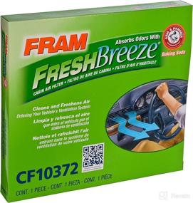 img 2 attached to 🚗 FRAM Fresh Breeze CF10372 Cabin Air Filter Replacement for Mazda Vehicles with Arm and Hammer Baking Soda – Easy Install, White