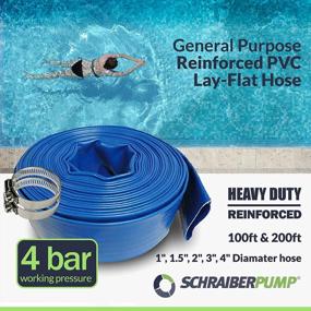 img 1 attached to 3" X 100' PVC Lay-Flat Discharge & Backwash Hose With Heavy Duty 4 Bar Clamps