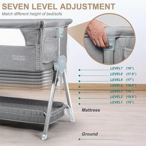 img 3 attached to 👶 Kinder King Portable Baby Bassinet: Convenient, Adjustable, and Travel-Friendly with Mattress and Storage Space